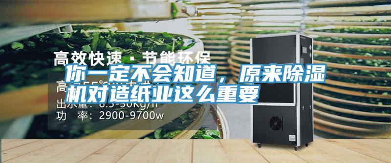 你一定不會(huì)知道，原來(lái)除濕機(jī)對(duì)造紙業(yè)這么重要