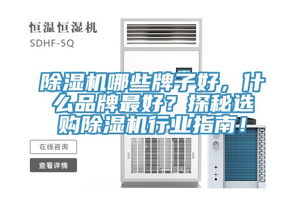 除濕機(jī)哪些牌子好，什么品牌最好？探秘選購(gòu)除濕機(jī)行業(yè)指南！